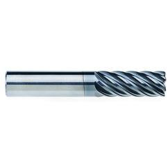 20mm Dia. - 42mm LOC - 104mm OAL - 1mm CR 7FL Carbide End Mill - AlCrNx - Exact Industrial Supply