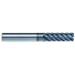 3/8" Dia. - 1-1/4" LOC - 3" OAL - 7 FL Carbide End Mill - AlCrNx - Exact Industrial Supply