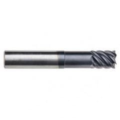 3/8" Dia. - 7/8 LOC - 3" OAL - .030 Radius 6 FL Carbide End Mill-Uncoated - Exact Industrial Supply