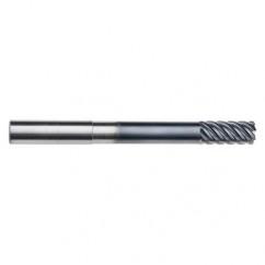 1/2" Dia. - 1-1/8" LOC - 4" OAL - .015 Radius 6 FL Carbide End Mill-Uncoated - Exact Industrial Supply