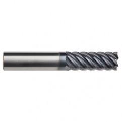 5/8" Dia. - 2-5/8" LOC - 5" OAL - 6 FL Carbide End Mill-AlTiN-x - Exact Industrial Supply