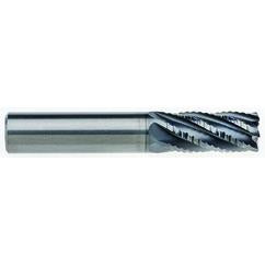 5/16" Dia. - 13/16" LOC - 2-1/2" OAL - .015 CR 6FL Carbide End Mill - AlCrNx - Exact Industrial Supply