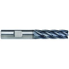 25mm Dia. - 52mm LOC - 120mm OAL - 1mm CR 6FL Carbide End Mill - AlCrNx - Exact Industrial Supply