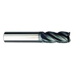 1/2 Dia. x 3 Overall Length 4-Flute .030 C/R Solid Carbide SE End Mill-Round Shank-Center Cut-AlCrN-X - Exact Industrial Supply