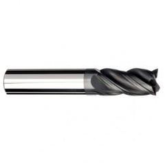 1/2 Dia. x 4 Overall Length 4-Flute .030 C/R Solid Carbide SE End Mill-Round Shank-Center Cut-AlCrN-X - Exact Industrial Supply