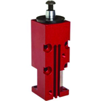 Block Style Pneumatic Swing Cylinder - #8115-LA .38'' Vertical Clamp Stroke - RH Swing - Exact Industrial Supply