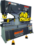 126 Ton - 24" Throat - 15HP, 220V, 3PH Motor Dual Cylinder Complete Integrated Ironworker - Exact Industrial Supply