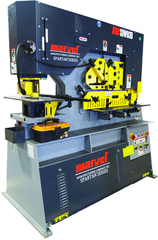 93 Ton - 14" Throat - 10HP, 220V, 3PH Motor Dual Cylinder Complete Integrated Ironworker - Exact Industrial Supply