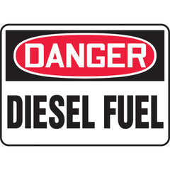 Sign, Danger Diesel Fuel, 7″ × 10″, Plastic - Exact Industrial Supply