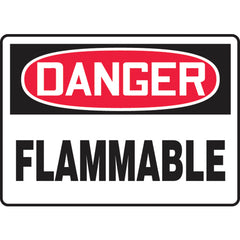 Sign, Danger Flammable, 7″ × 10″, Plastic - Exact Industrial Supply
