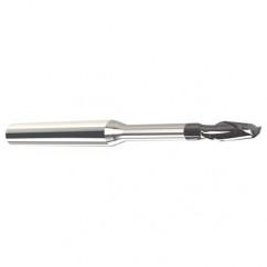 .090 Dia. - 1/8" LOC - 2" OAL - .005 C/R 2 FL Carbide End Mill with .600 Reach-Nano Coated - Exact Industrial Supply
