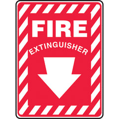 Sign, Fire Extinguisher, 10″ × 7″, Vinyl - Exact Industrial Supply