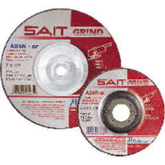 9″ × 1/4″ × 5/8″-11 - Aluminum Oxide 24 Grit Type 27 - Cut-Off Wheel - Exact Industrial Supply