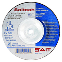 9″ × 1/8″ × 7/8″ - Ceramic - Depressed Center Wheel - Exact Industrial Supply