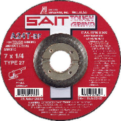 9″ × 1/4″ × 7/8″ - Aluminum Oxide A24N - Depressed Center Wheel - Exact Industrial Supply
