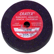 6 x 1/2 x 1/2'' - Resin Bonded Rubber Wheel (Extra Fine Grit) - Exact Industrial Supply