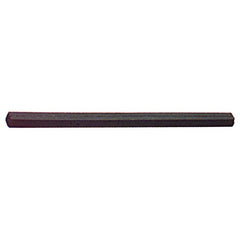 6″ × 1/2″ × 1/2″ - Square - Resin Bonded Rubber Block & Stick (Fine Grit) - Exact Industrial Supply