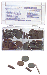 #777 Resin Bonded Rubber Kit - Introductory - Various Shapes - Equal Assortment Grit - Exact Industrial Supply