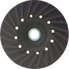 4 1/2″ - Smooth Bore - Spiral Pattern - Polymer Backing Plate For Resin Fibre Disc Without Nut - Exact Industrial Supply