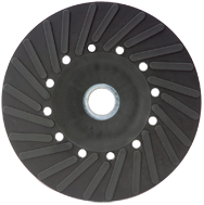 7" - Smooth Bore - Spiral Pattern - Polymer Backing Plate For Resin Fibre Disc Without Nut - Exact Industrial Supply