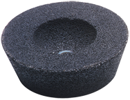 5/4 x 2 x 5/8-11'' - Aluminum Oxide 16 Grit Type 11 - Resin Cup Wheel - Exact Industrial Supply
