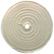 6 x 1/2 - 1'' (80 Ply) - Cotton Sewed Type Buffing Wheel - Exact Industrial Supply