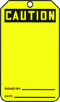 Safety Tag, Caution (Blank), 25/Pk, Plastic - Exact Industrial Supply