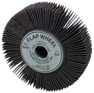 4 x 2" - 120 Grit - Aluminum Oxide - Non-Woven Flap Wheel - Exact Industrial Supply