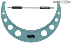 11 - 12'' Measuring Range - .0001 Graduation - Ratchet Thimble - Carbide Face - Outside Micrometer - Exact Industrial Supply
