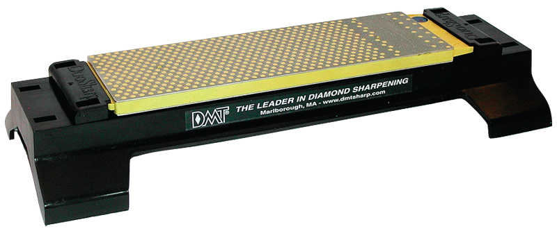 8 x 2-5/8 x 3/8" - Fine/Coarse Grit - Rectangular Bench Model Duo-Sharp Diamond Whetstone with Base - Exact Industrial Supply