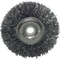 8″ Diameter-5/8″ Arbor Hole - Crimped Steel Wire Straight Wheel - Exact Industrial Supply