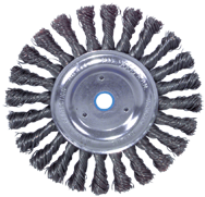 10" Diameter - 1-1/4" Arbor Hole - Cable Twist Steel Wire Straight Wheel - Exact Industrial Supply