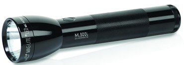 LED 2 Cell D Black Flashlight - Exact Industrial Supply