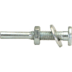 Fits 1/2″ Arbor Hole-1/4″ Shank - 1 7/8″ Overall Length - Flat Head Arbor for Abrasives - Exact Industrial Supply