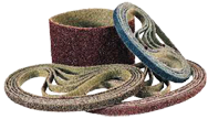 3 x 132" - Medium - Maroon Surface Conditioning Belt With Low Stretch Backing - Exact Industrial Supply