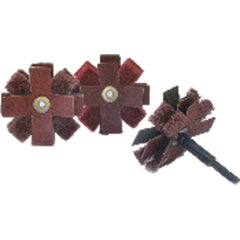 ‎3″ × 3/4″-1/4″-20 Eyelet-120 Grit - Aluminum Oxide Buff and Blend Combi Cross Buff Alt mfg # 727410 - Exact Industrial Supply