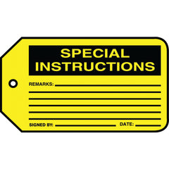 Production Control Tag, Special Instructions, 25/Pk, Cardstock - Exact Industrial Supply