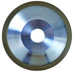 6 x 1 x 1-1/4'' - 1/8'' Abrasive Depth - 150 Grit - 3/8 Rim Type D12A2 Diamond Dish Wheel - Exact Industrial Supply