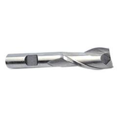 18mm Dia. x 3-3/4 Overall Length 2-Flute Square End High Speed Steel SE End Mill-Round Shank-Center Cut-Uncoated - Exact Industrial Supply