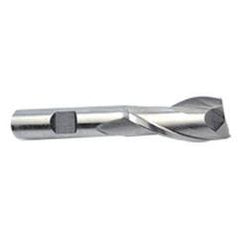 18mm Dia. x 3-3/4 Overall Length 2-Flute Square End High Speed Steel SE End Mill-Round Shank-Center Cut-Uncoated - Exact Industrial Supply