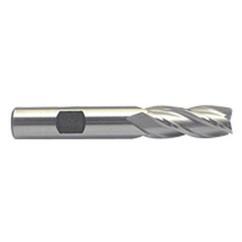 1 Dia. x 4-1/8 Overall Length 4-Flute Square End M-42 Cobalt SE End Mill-Round Shank-Center Cut-Uncoated - Exact Industrial Supply