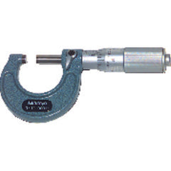 1″-2″ Measuring Range-0.0001″ Graduation - Friction Thimble - Carbide Face - Outside Micrometer - Exact Industrial Supply