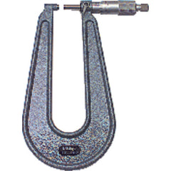 0-1″ Measuring Range-0.001″ Graduation - Ratchet Thimble - Carbide Face - Sheet Metal Micrometer - Exact Industrial Supply