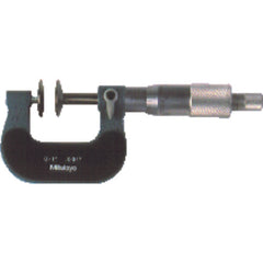 0-1″ Measuring Range-0.001″ Graduation - Ratchet Thimble - High Speed Steel Face - Disc Micrometer - Exact Industrial Supply