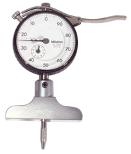 0 - 200mm Measuring Range (.01mm Grad.) - Dial Depth Gage - Exact Industrial Supply