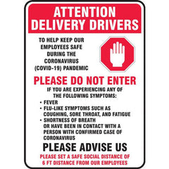 14x10 Sign Attention Delivery Drivers - Exact Industrial Supply
