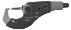 2 - 3" / 50 - 75mm Measuring Range - .0002 Accur. - Friction Thimble - Carbide Face - Micromaster Electronic Outside Micrometer - Exact Industrial Supply