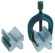 #599-749 - 1-1/2 x 1-1/2 x 2'' - V-Block & Clamp Set - Exact Industrial Supply