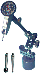 Kit Contains: .030" Bestest Indicator; Fine Adjustment Mag Base With Dovetail Clamp - Best-Test Indicator/Magnetic Base & Indicator Point Set - Exact Industrial Supply