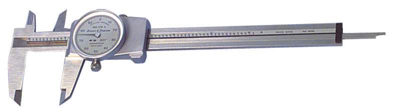 0 - 6'' Measuring Range (.001 Grad.) - Dial Caliper - #599-579-4 - Exact Industrial Supply